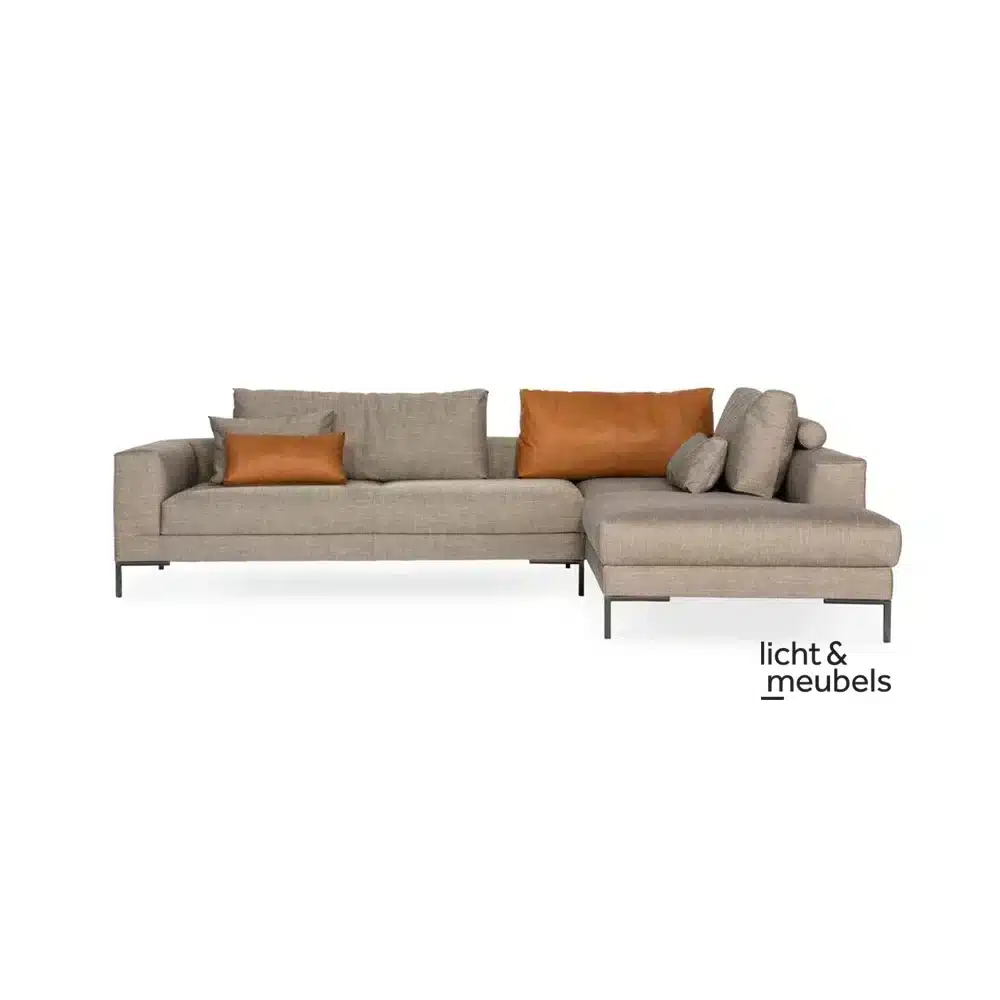 Design On Stock - Aikon Lounge Sofa - Corner arrangement 1-arm & element ottoman front.