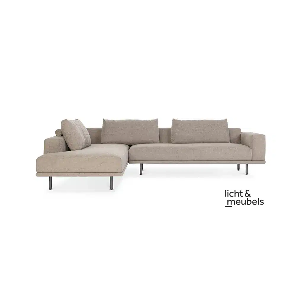 Design on Stock Cascade Bank 1-arm and open chaise longue voorkant