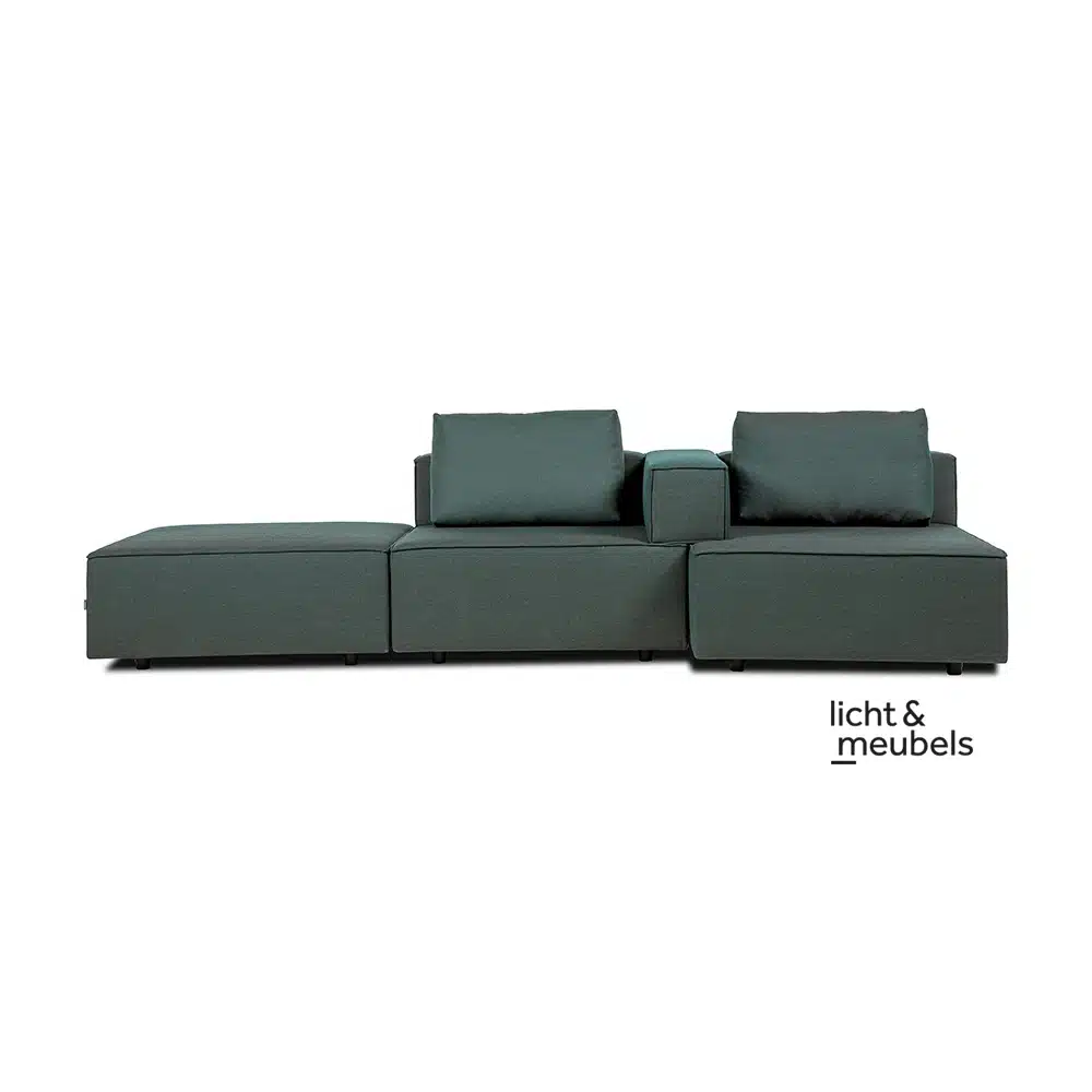 Gelderland Bank 10000 van Doesburg sofa green fabric stof set 3elements