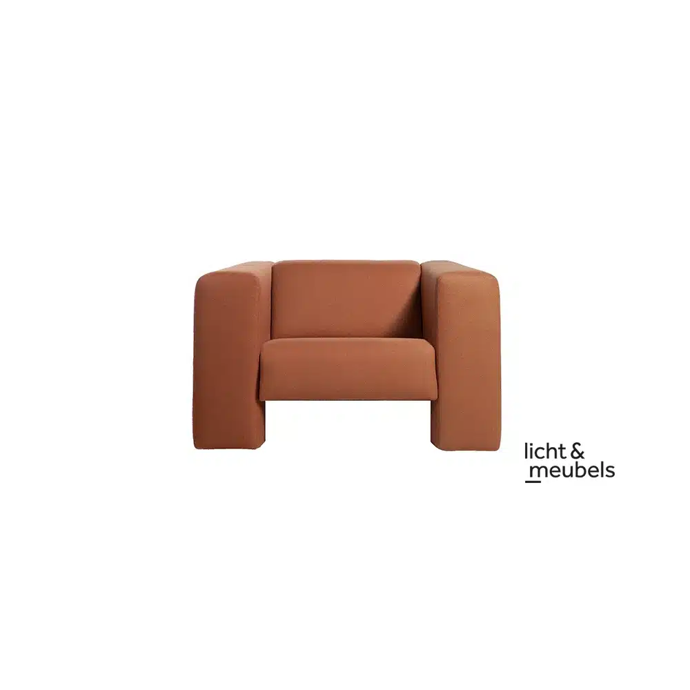 Gelderland bank 430 - KUBUS fauteuil fabric copper easy