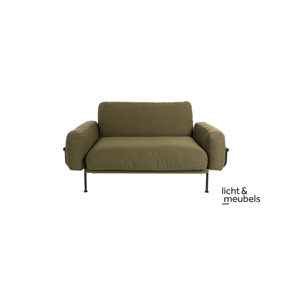 Gelderland bank 10030 hebe loveseat green fabric